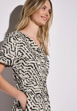 Robe midi à motifs