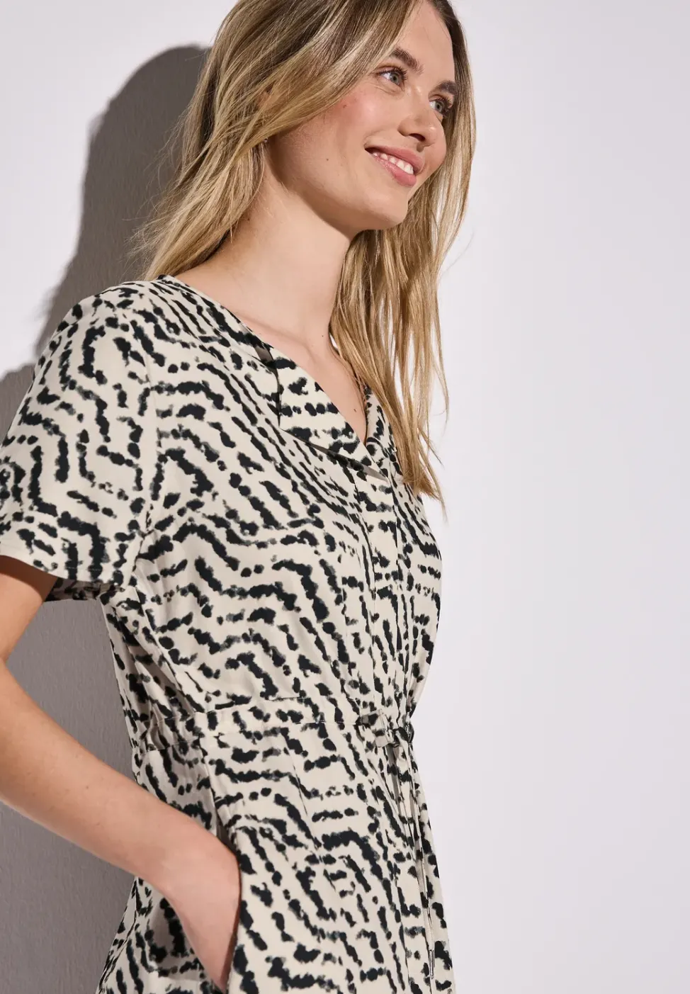 Robe midi à motifs