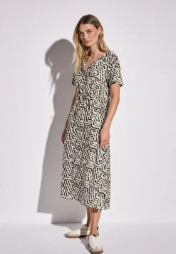 Robe midi à motifs