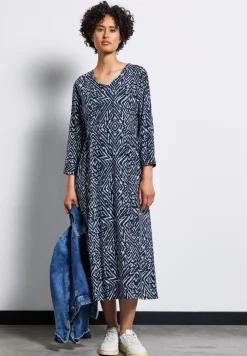 Robe midi à motifs