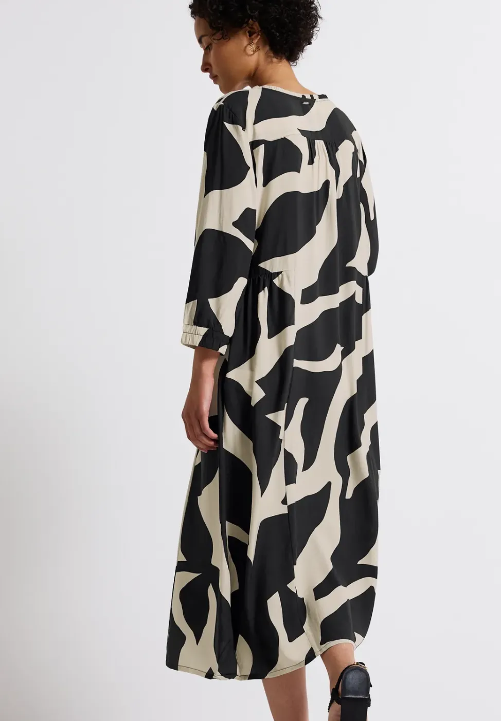 Robe midi à motifs