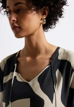 Robe midi à motifs