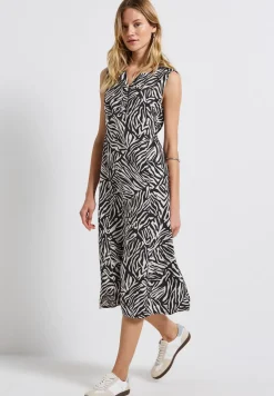 Robe midi à motifs