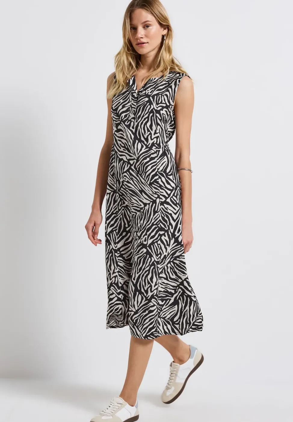 Robe midi à motifs
