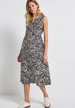 Robe midi à motifs