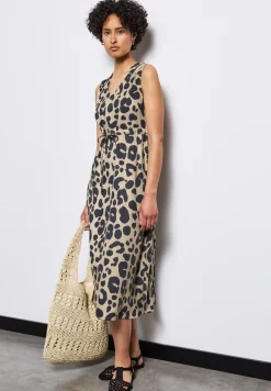 Robe midi à motifs