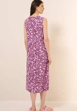 Robe midi à motifs
