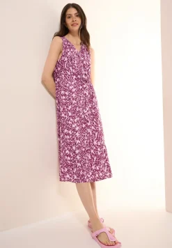 Robe midi à motifs