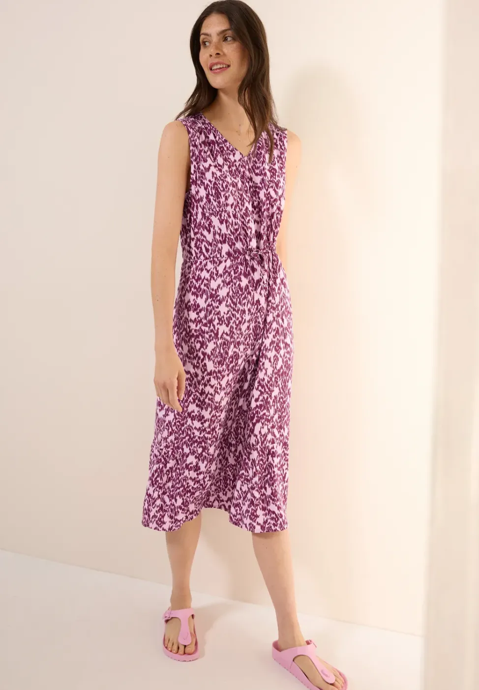 Robe midi à motifs