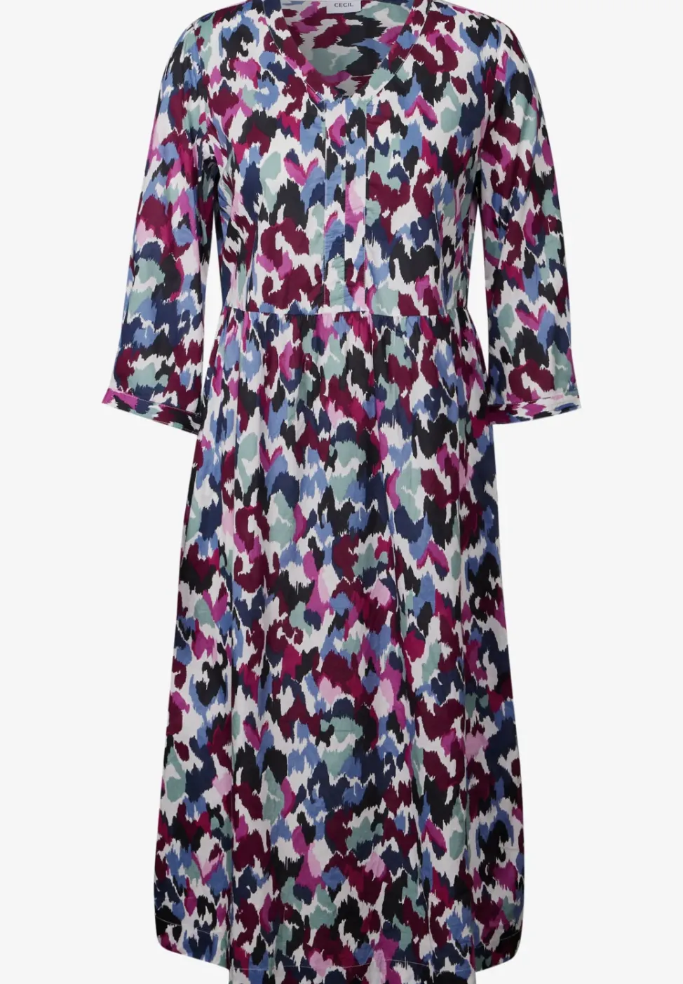 Robe midi à motifs