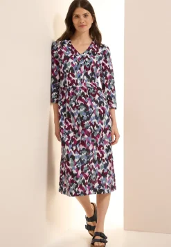 Robe midi à motifs