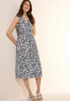 Robe midi à motifs