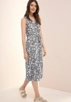 Robe midi à motifs