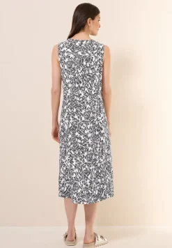Robe midi à motifs