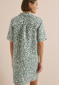 Robe mi-longue en lin mélangé