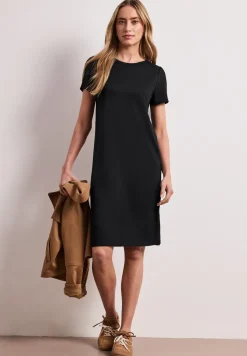 Robe mi-longue à manches bouffantes