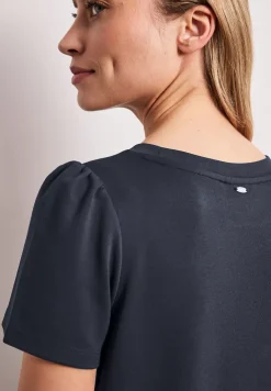 Robe mi-longue à manches bouffantes
