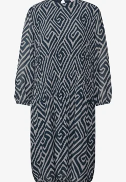 Robe plissée à motifs