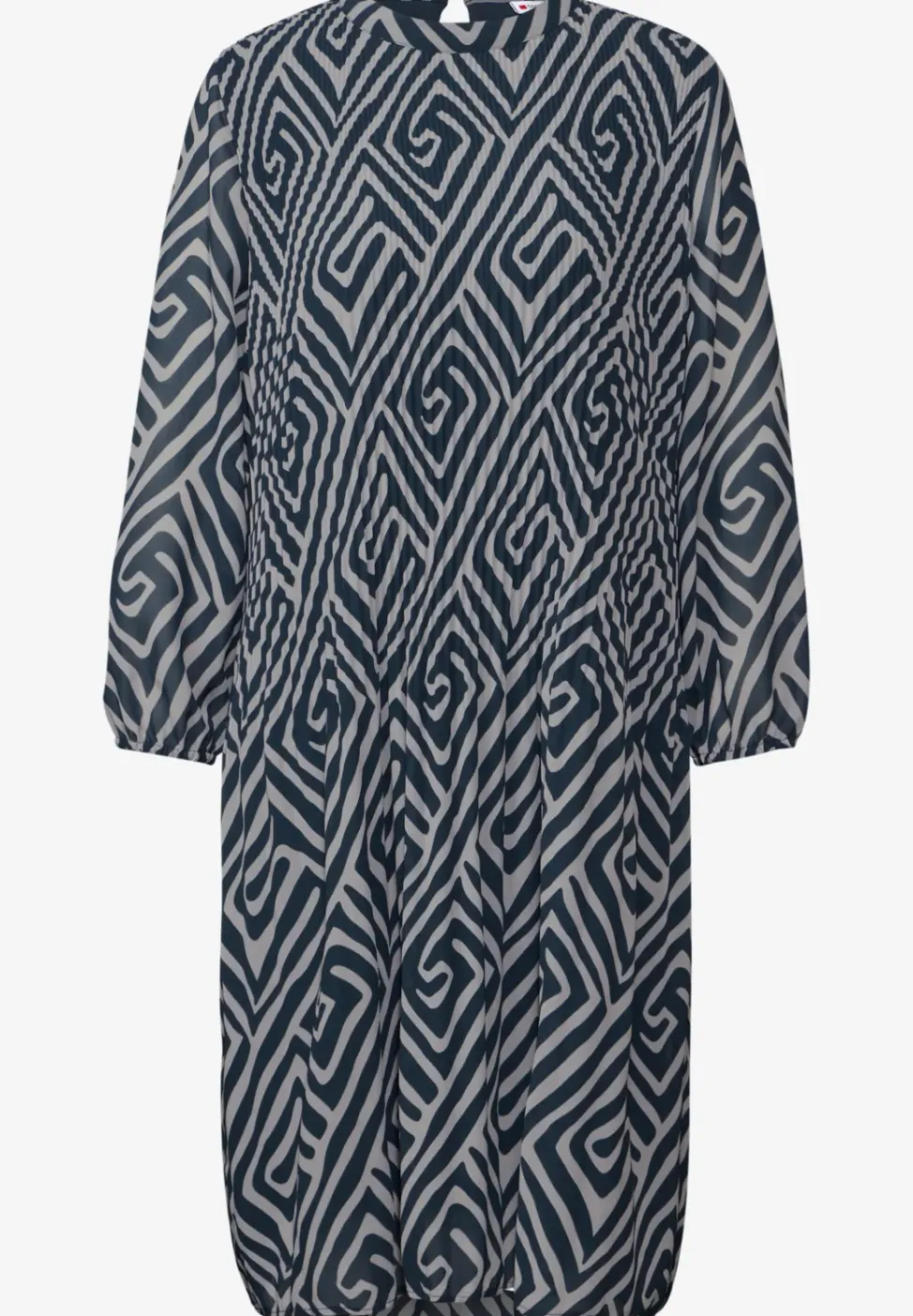 Robe plissée à motifs