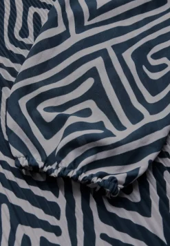 Robe plissée à motifs