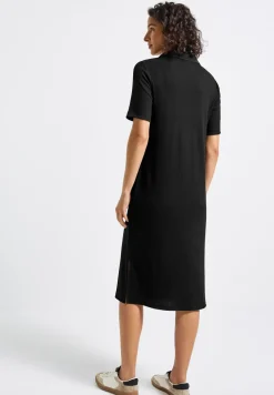 Robe polo avec structure côtelée
