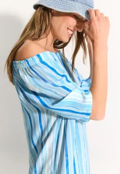 Robe à rayures multicolores