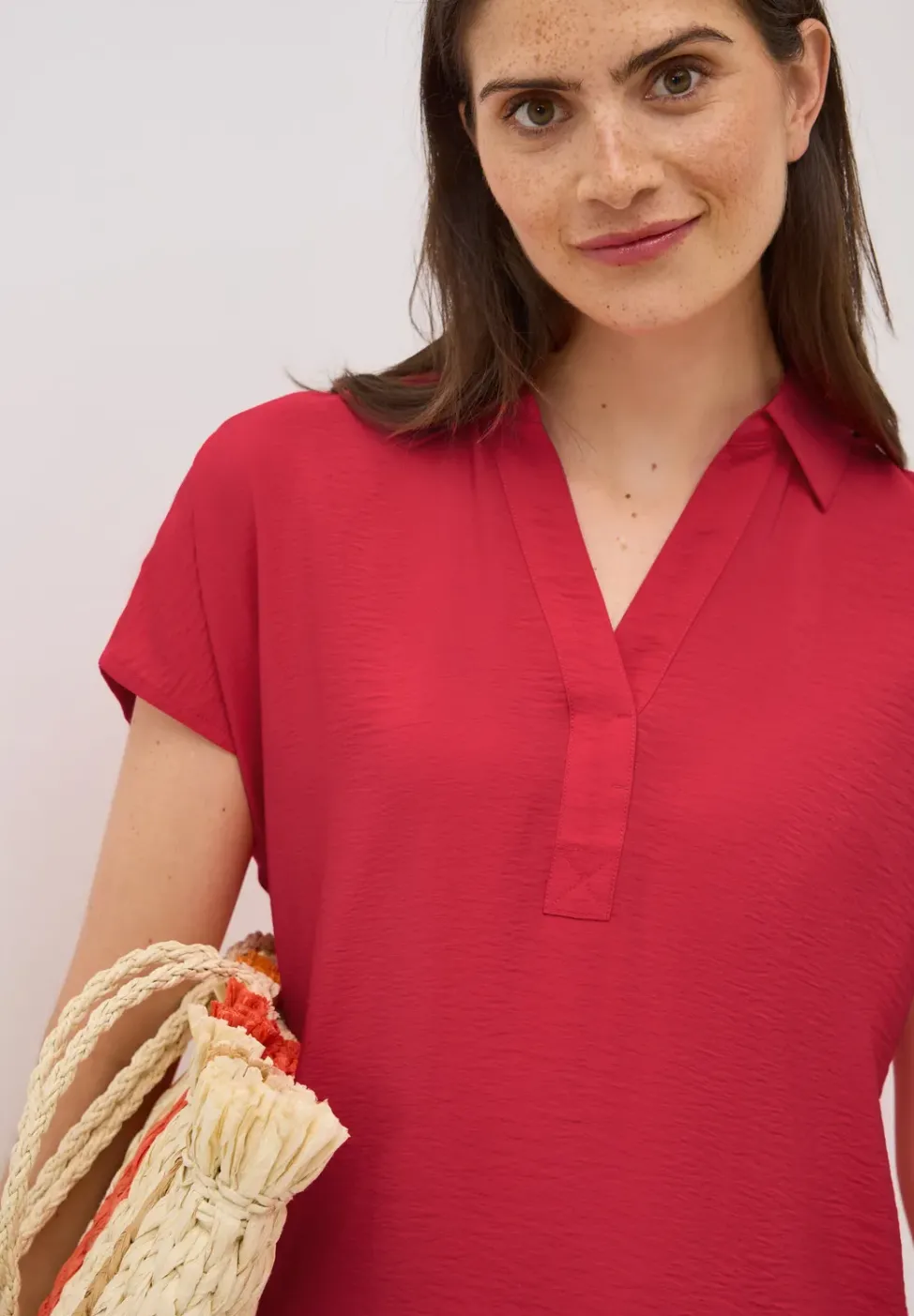 Robe structurée en couleur unie