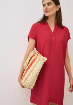 Robe structurée en couleur unie