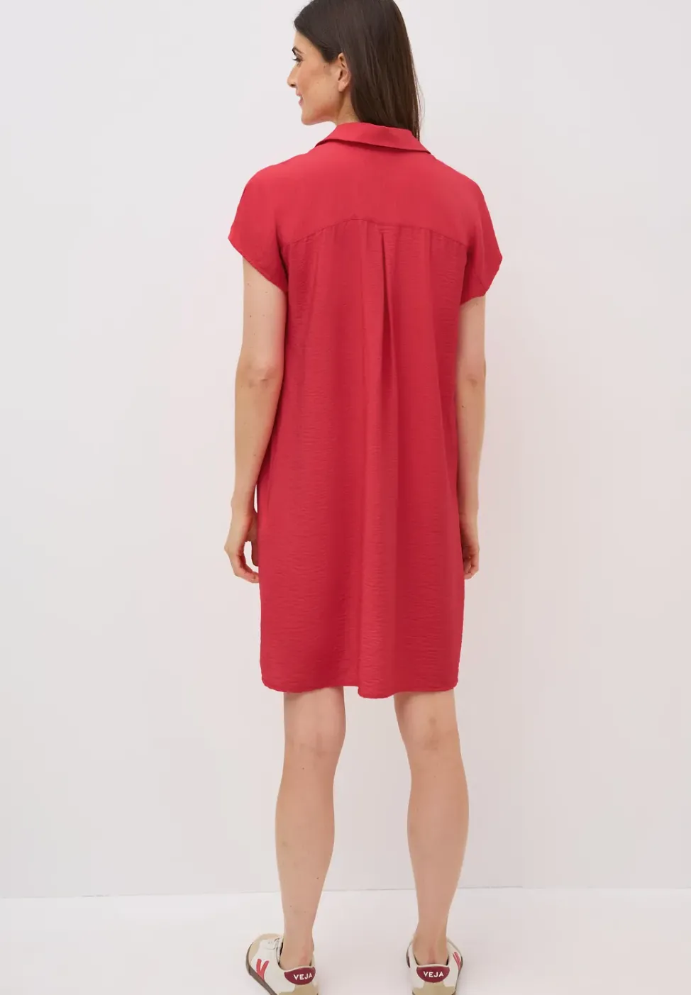 Robe structurée en couleur unie