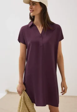 Robe structurée en couleur unie