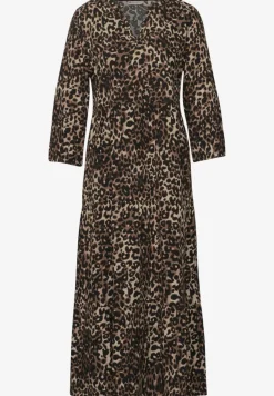 Robe à volants avec motif léopard