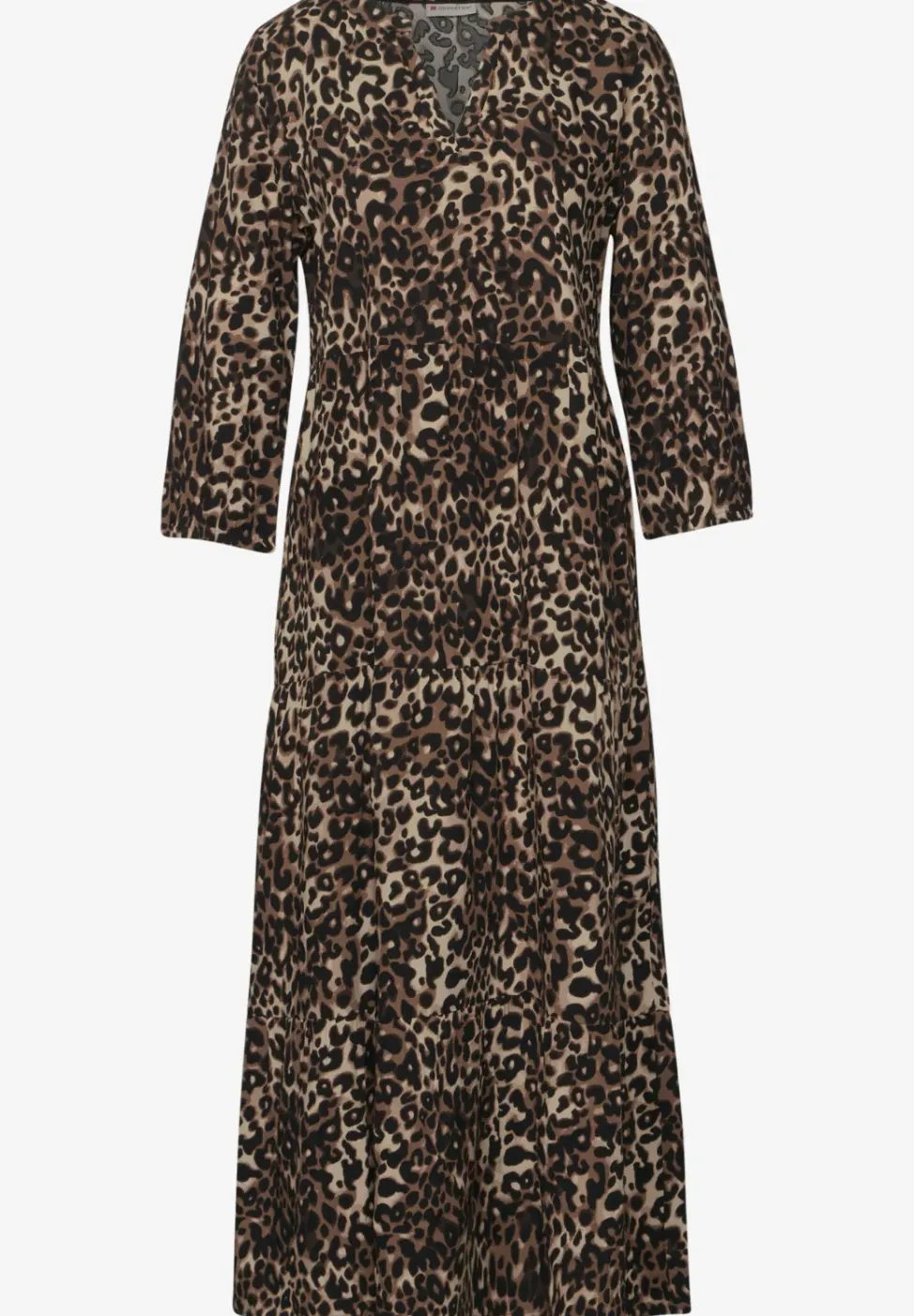 Robe à volants avec motif léopard
