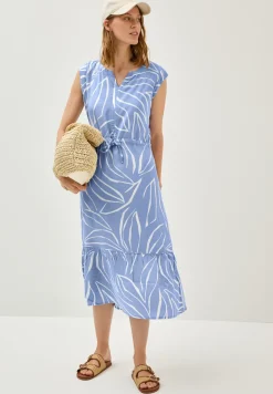Robe à volants à motifs