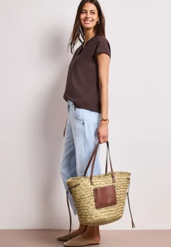 Sac à l'aspect de panier tressé