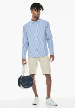 Short en jean délavé