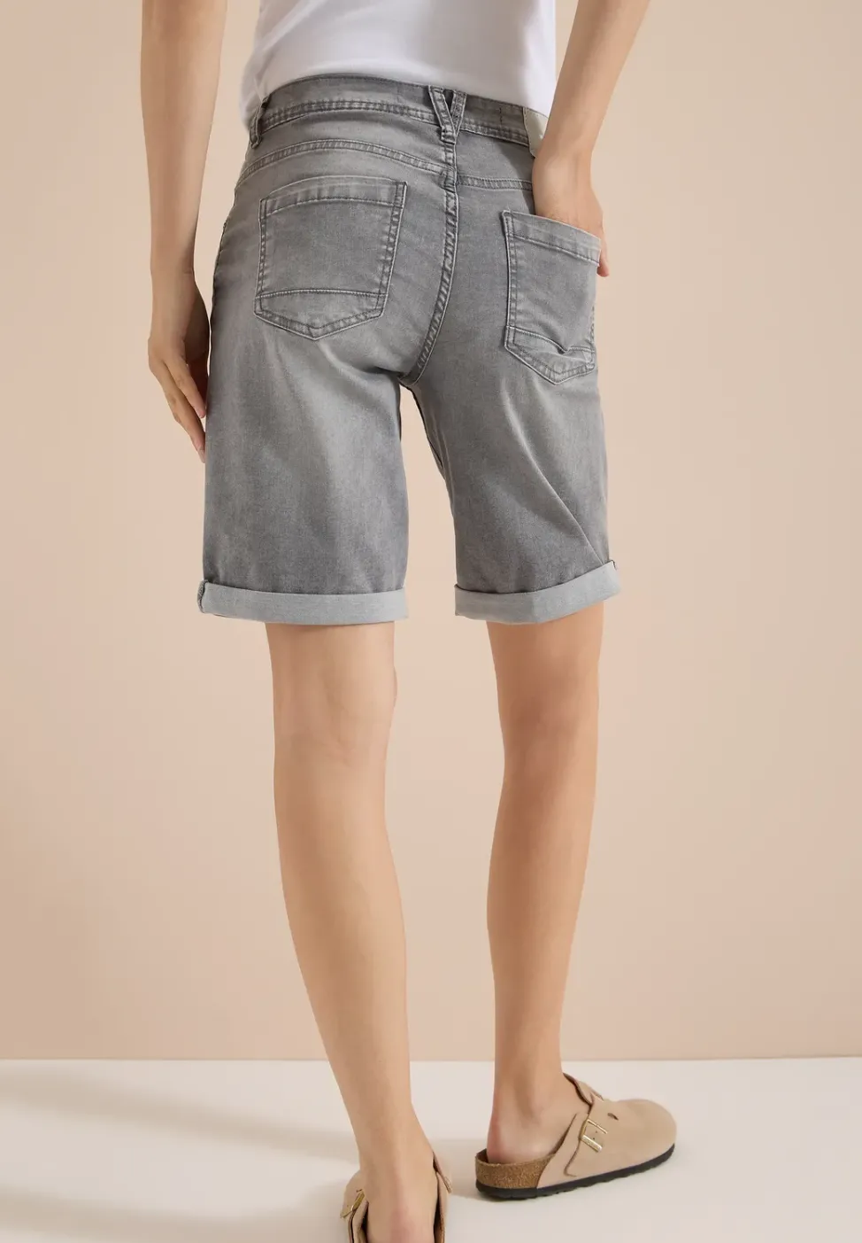 Short en jean Slim Leg, coupe casual