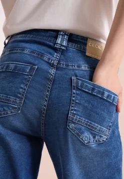 Short en jean taille haute coupe ample