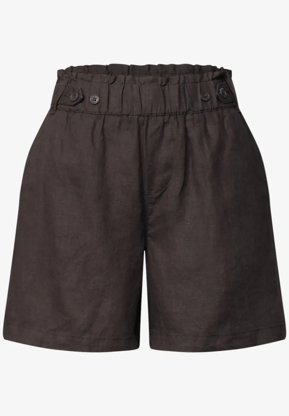 Short en lin avec ceinture paperbag