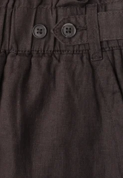 Short en lin avec ceinture paperbag
