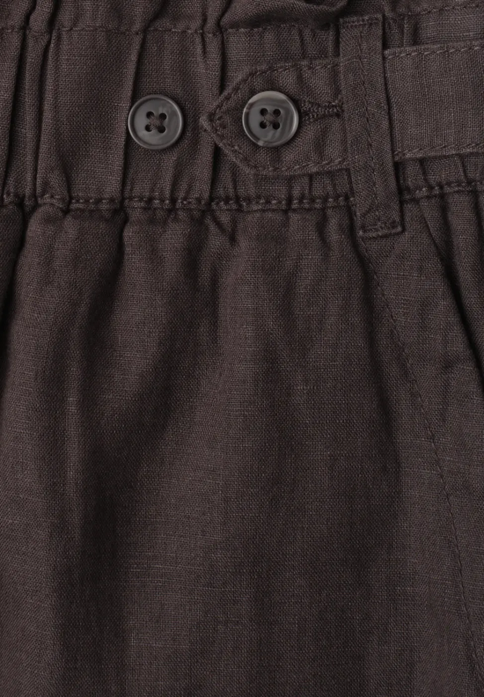 Short en lin avec ceinture paperbag