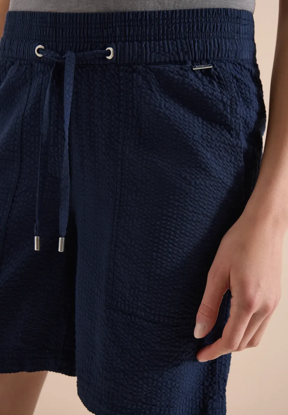 Short en seersucker dans des couleurs unies