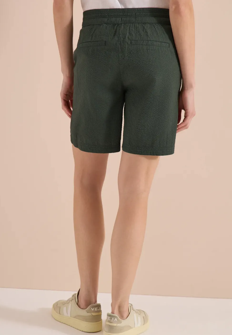 Short en seersucker dans des couleurs unies