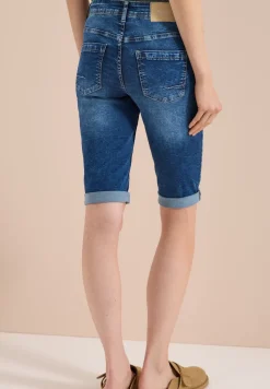 Short slim fit taille haute en denim