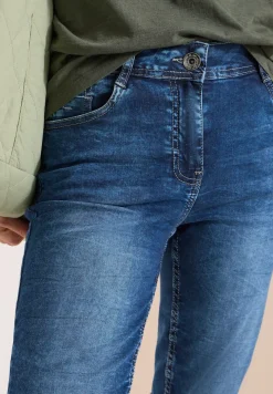 Short slim fit taille haute en denim