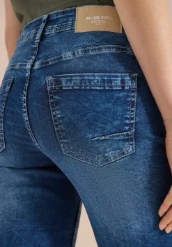 Short slim fit taille haute en denim