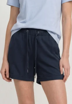 Short taille haute avec ceinture paperbag