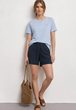 Short taille haute avec ceinture paperbag