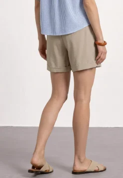Short taille haute avec ceinture paperbag
