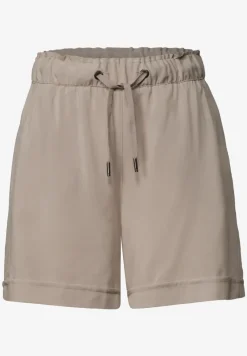 Short taille haute avec ceinture paperbag