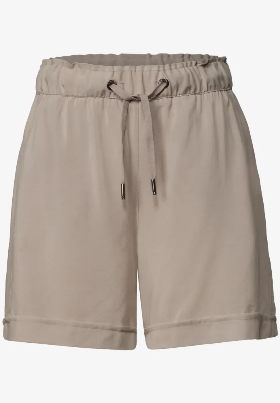 Short taille haute avec ceinture paperbag